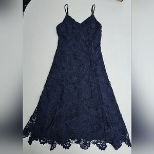 Alice + Olivia Naomi  Lace Midi Dress